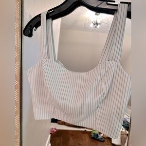 Dynamite Crop Top | Pinstripe | Size XS